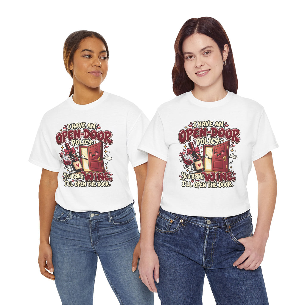 Open-Door Policy Wine Lover T-Shirt