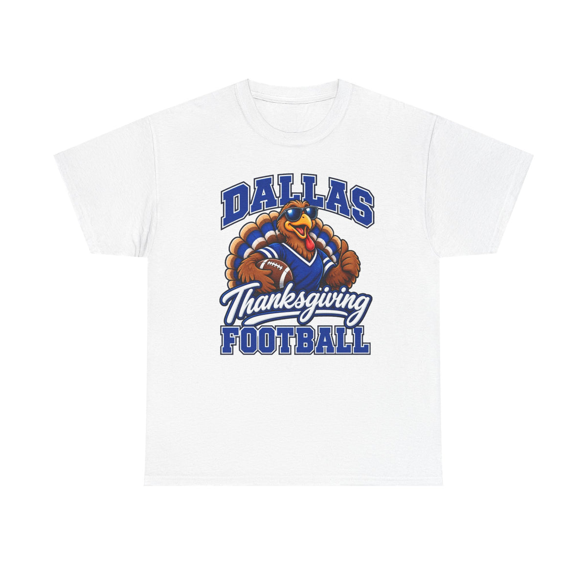 Dallas Thanksgiving Football T-Shirt — Turkey Mascot Game Day Tee