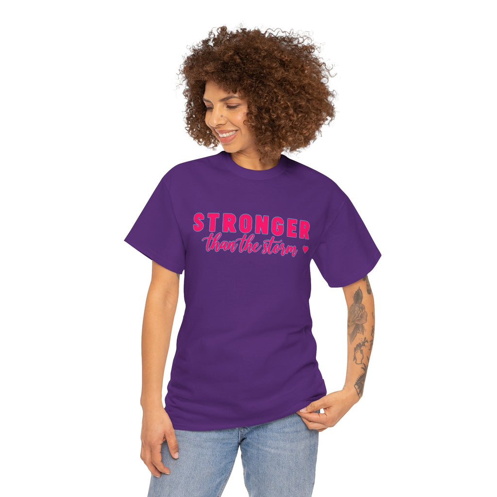 Stronger Than the Storm Tee - Inspirational Women's Resilience T-Shirt