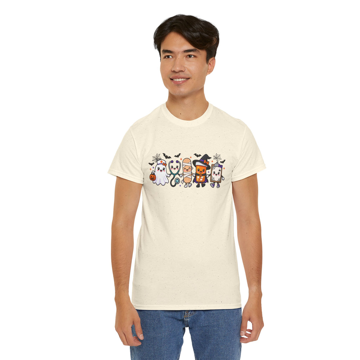 Halloween Candy Characters Tee — Cute Trick-or-Treat Ghosts & Candy Corn Shirt