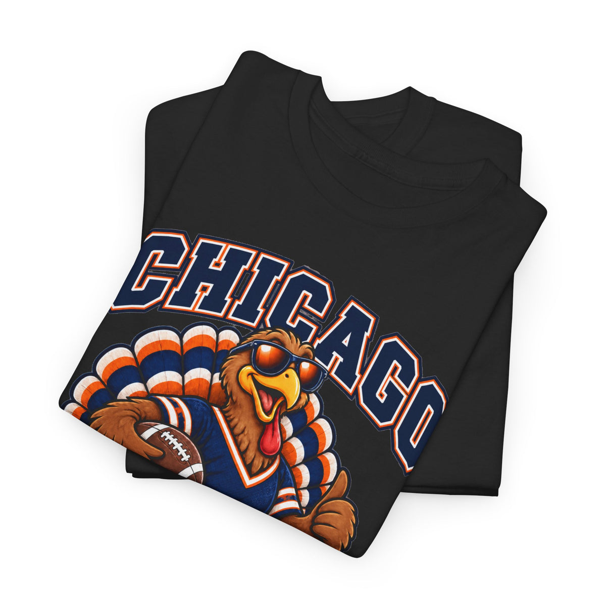 Chicago Thanksgiving Football T-Shirt — Turkey Mascot Game Day Tee
