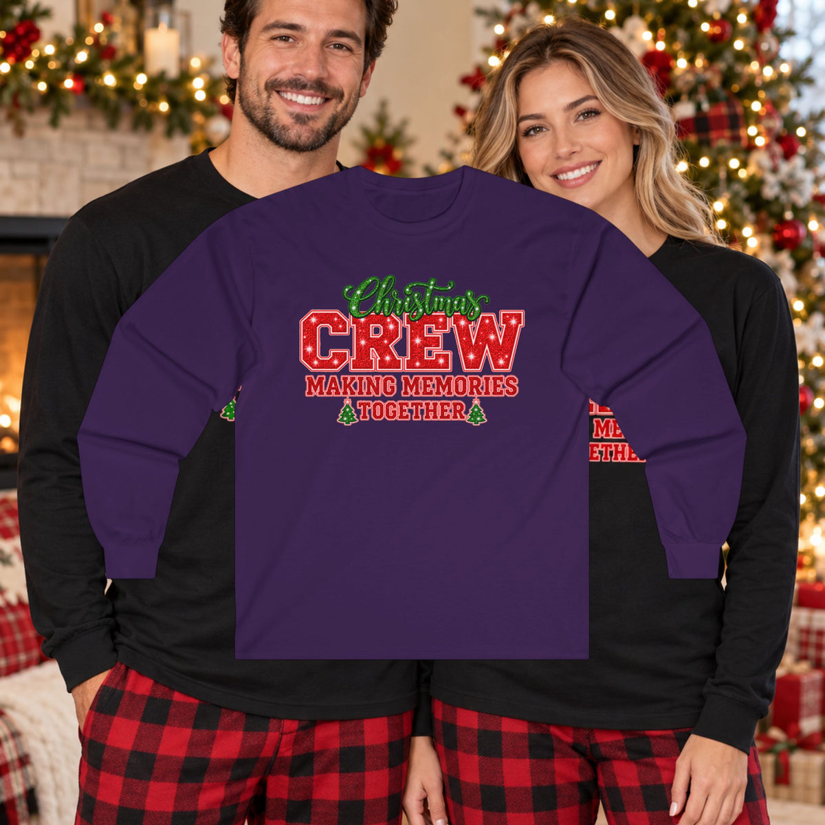 Christmas Crew Making Memories Together Long Sleeve Tee