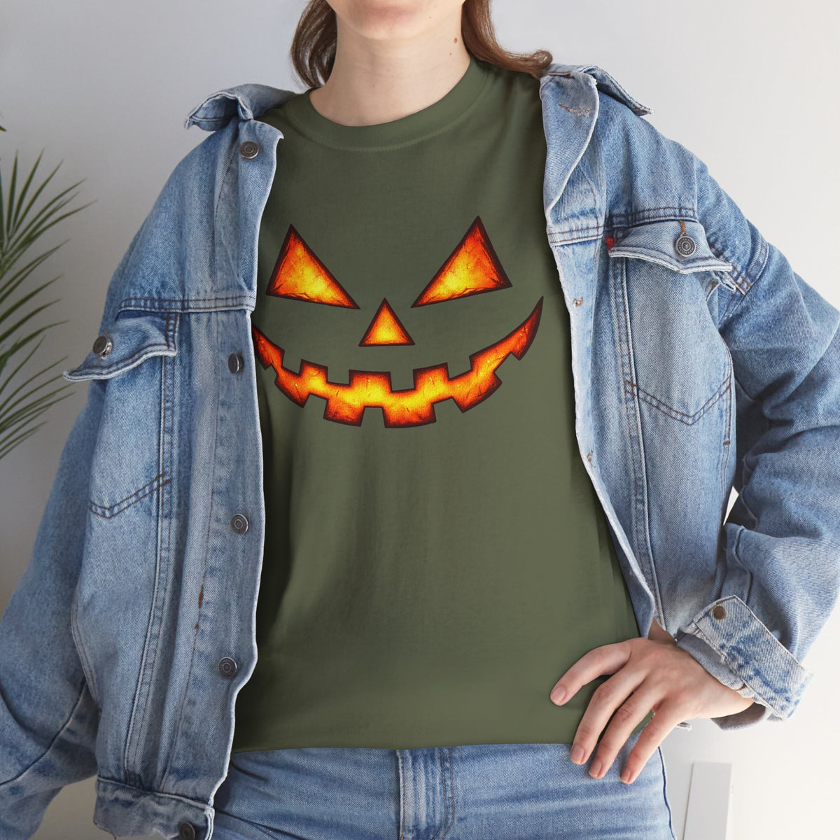 Jack-O'-Lantern Pumpkin Scary Face T-Shirt — Halloween Horror Costume Tee
