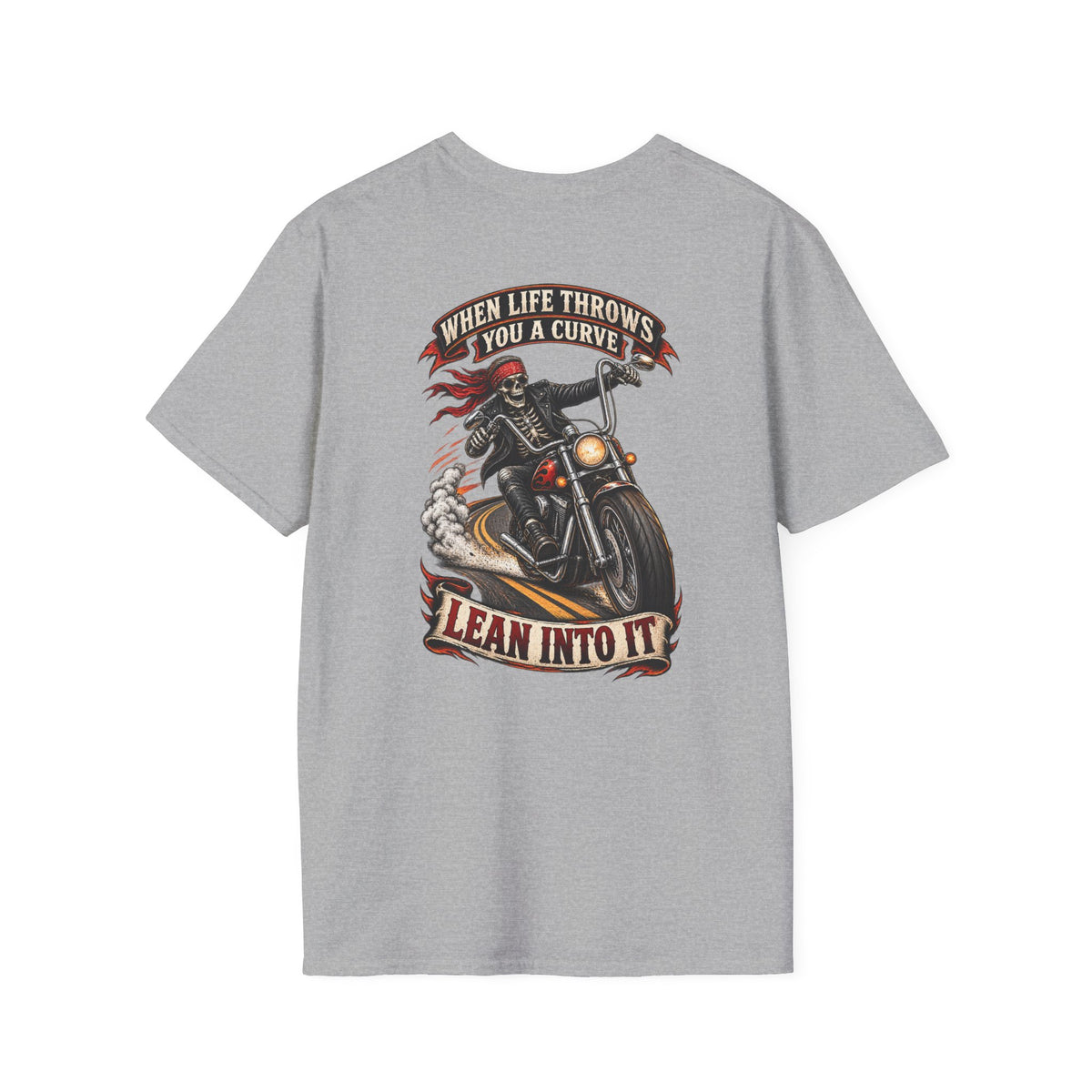 Motorcycle Rider Skull Tee — Born to Ride Graphic T-Shirt