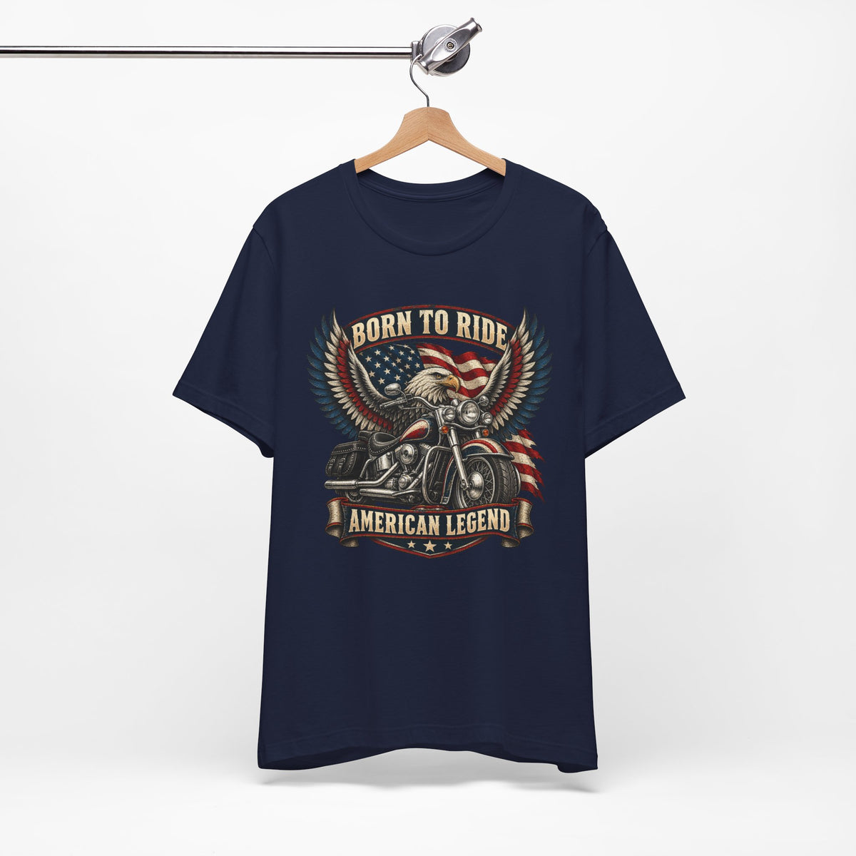 Born to Ride Eagle Motorcycle Tee — American Legend Patriotic T-Shirt