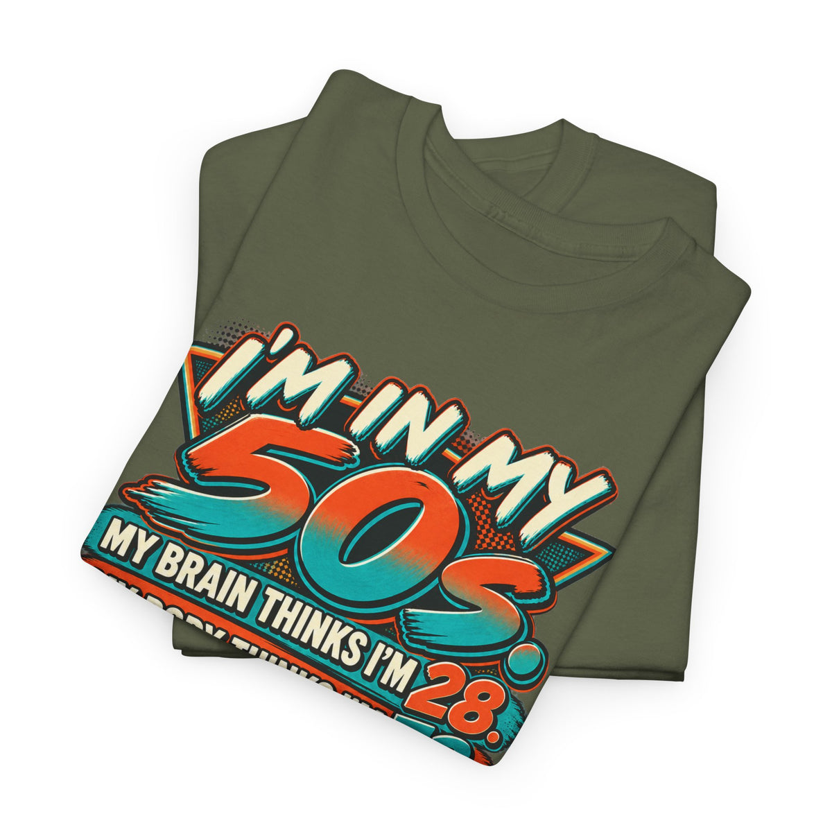 Retro 50s Birthday T‑Shirt — "I'm in My 50s" 80s Playlist Cassette Tee
