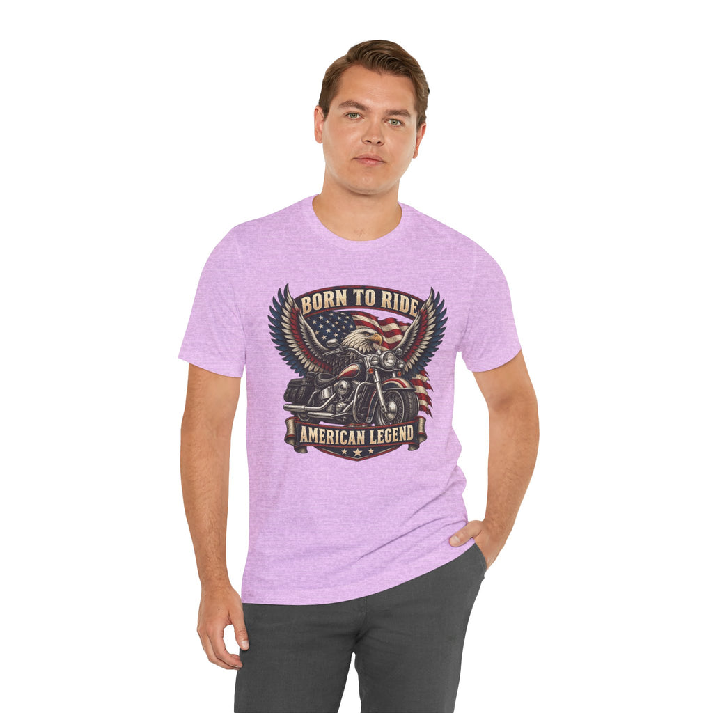 Born to Ride Eagle Motorcycle Tee — American Legend Patriotic T-Shirt