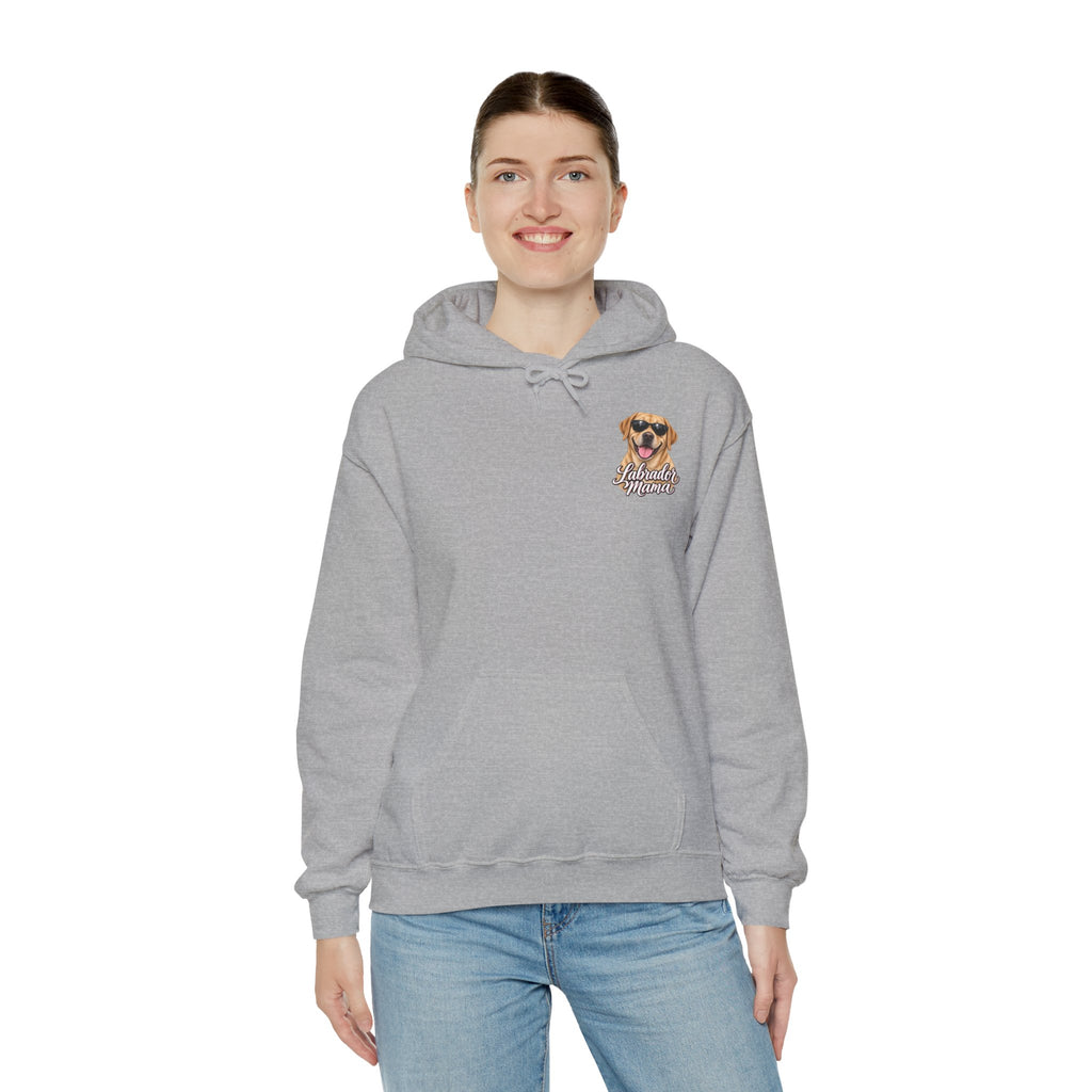 Labrador Mama Hoodie — Dog Mom Sweatshirt with Cute Sunglasses Lab Design