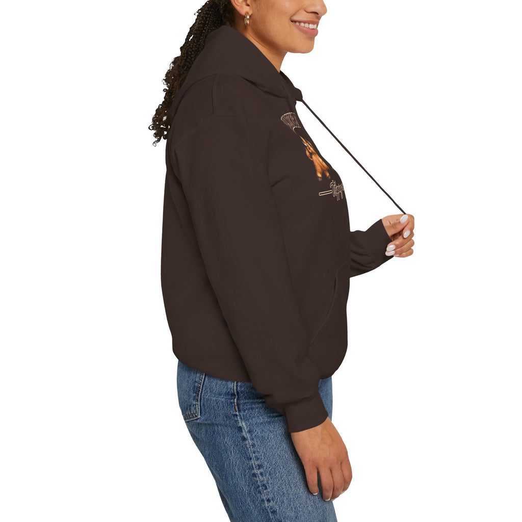 Walking by Faith Christian Highland Cow Hoodie