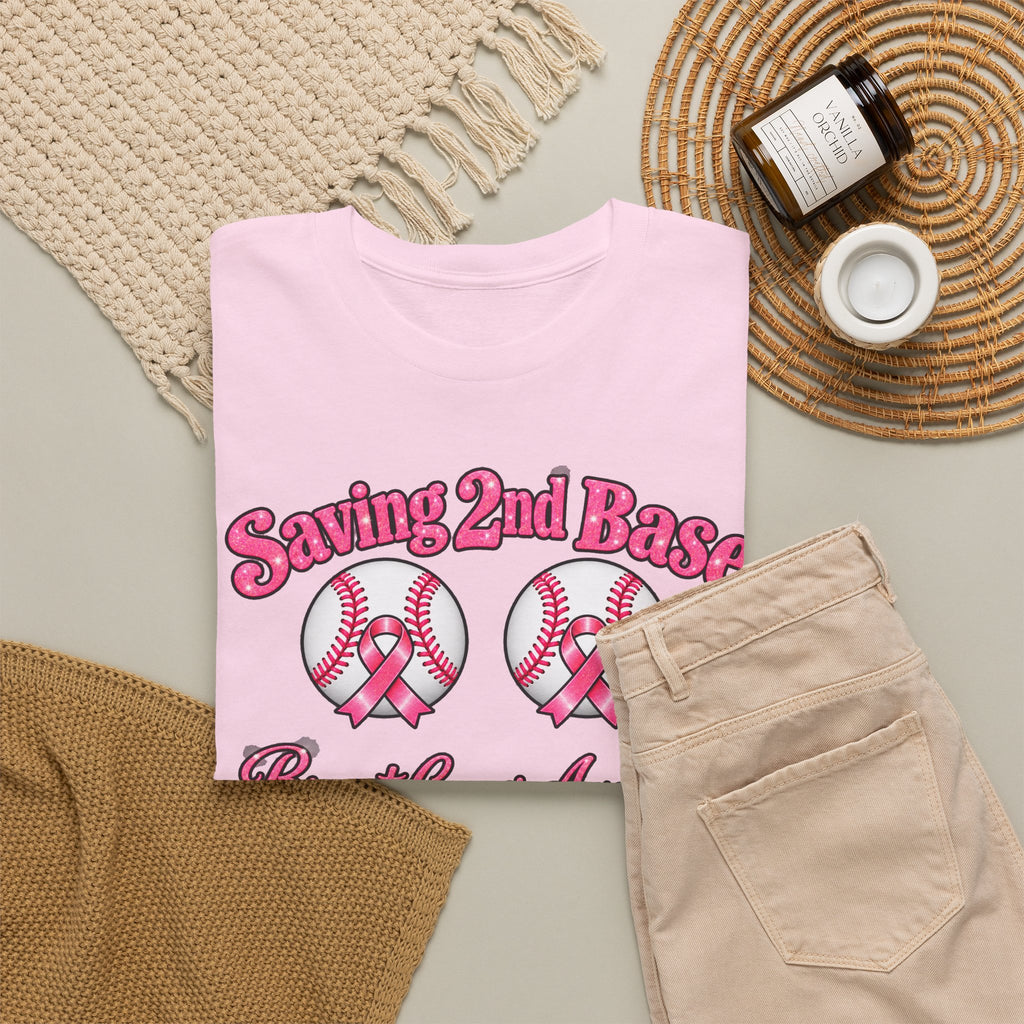 Saving 2nd Base Breast Cancer Awareness T-Shirt