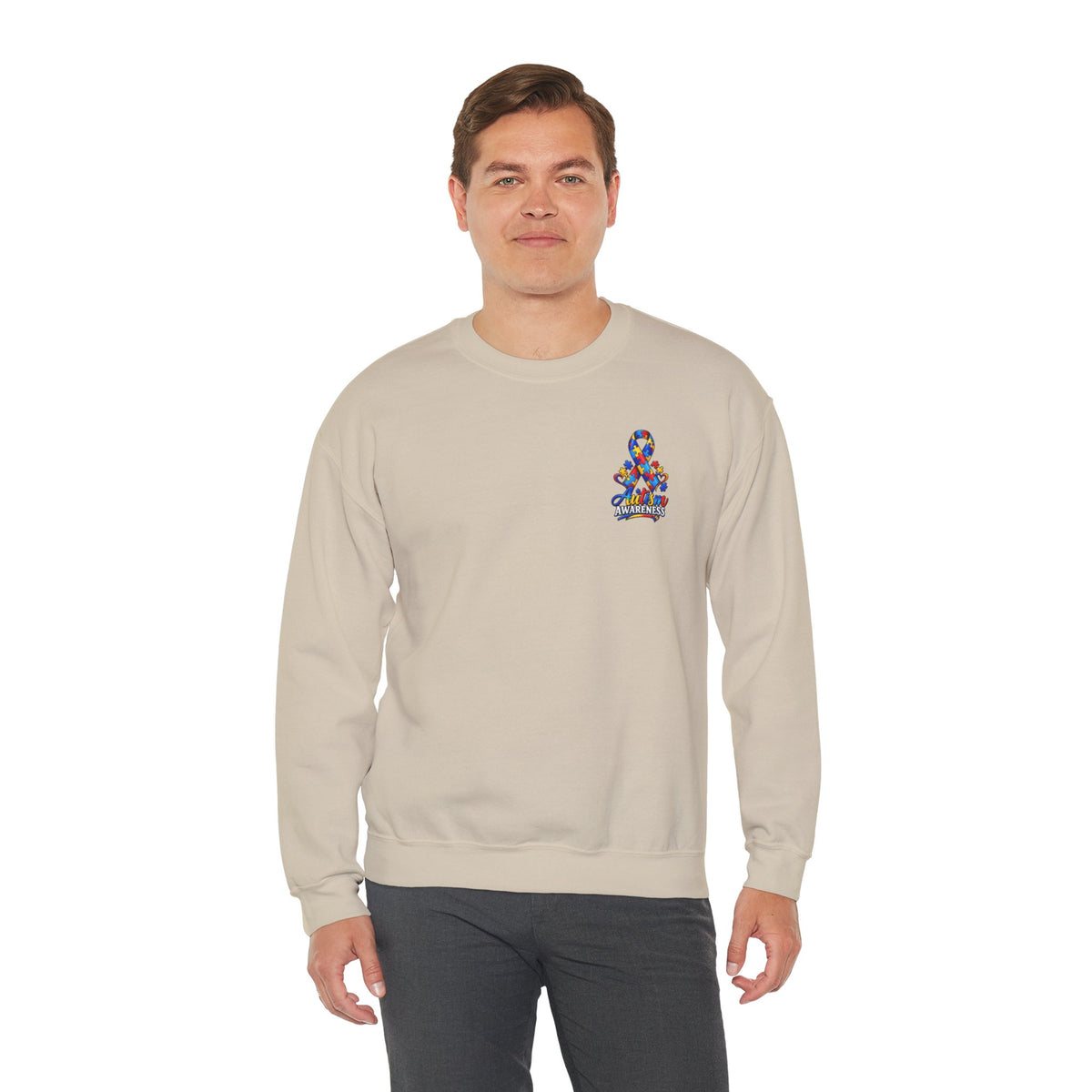 Autism Awareness Ribbon Crewneck Sweatshirt