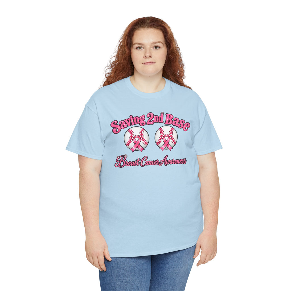 Saving 2nd Base Breast Cancer Awareness T-Shirt