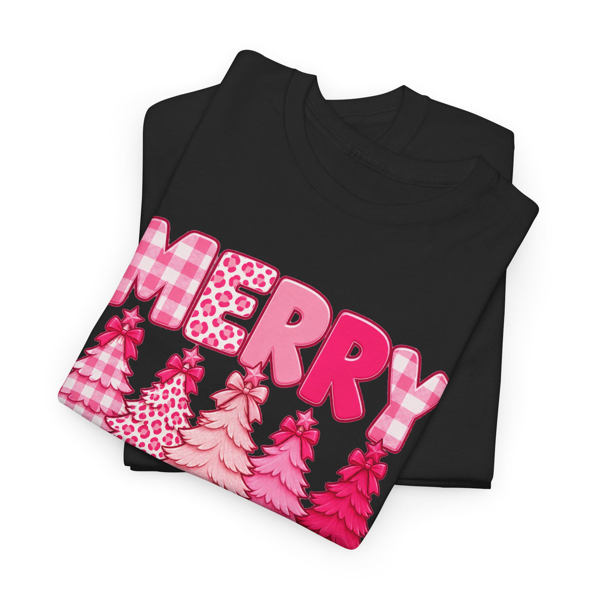 Merry Christmas Pink Christmas Tree T-Shirt