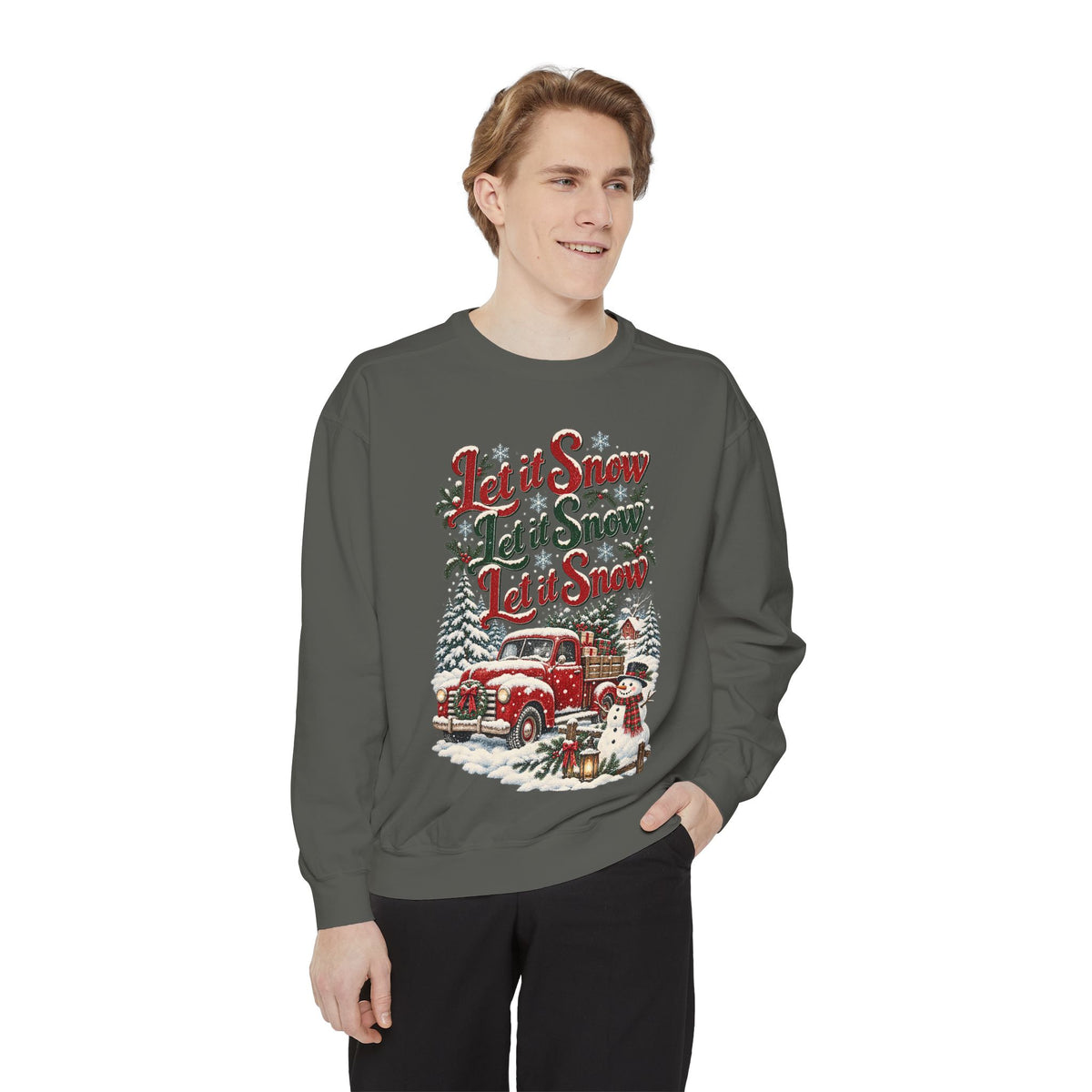 Let It Snow Vintage Truck Sweatshirt