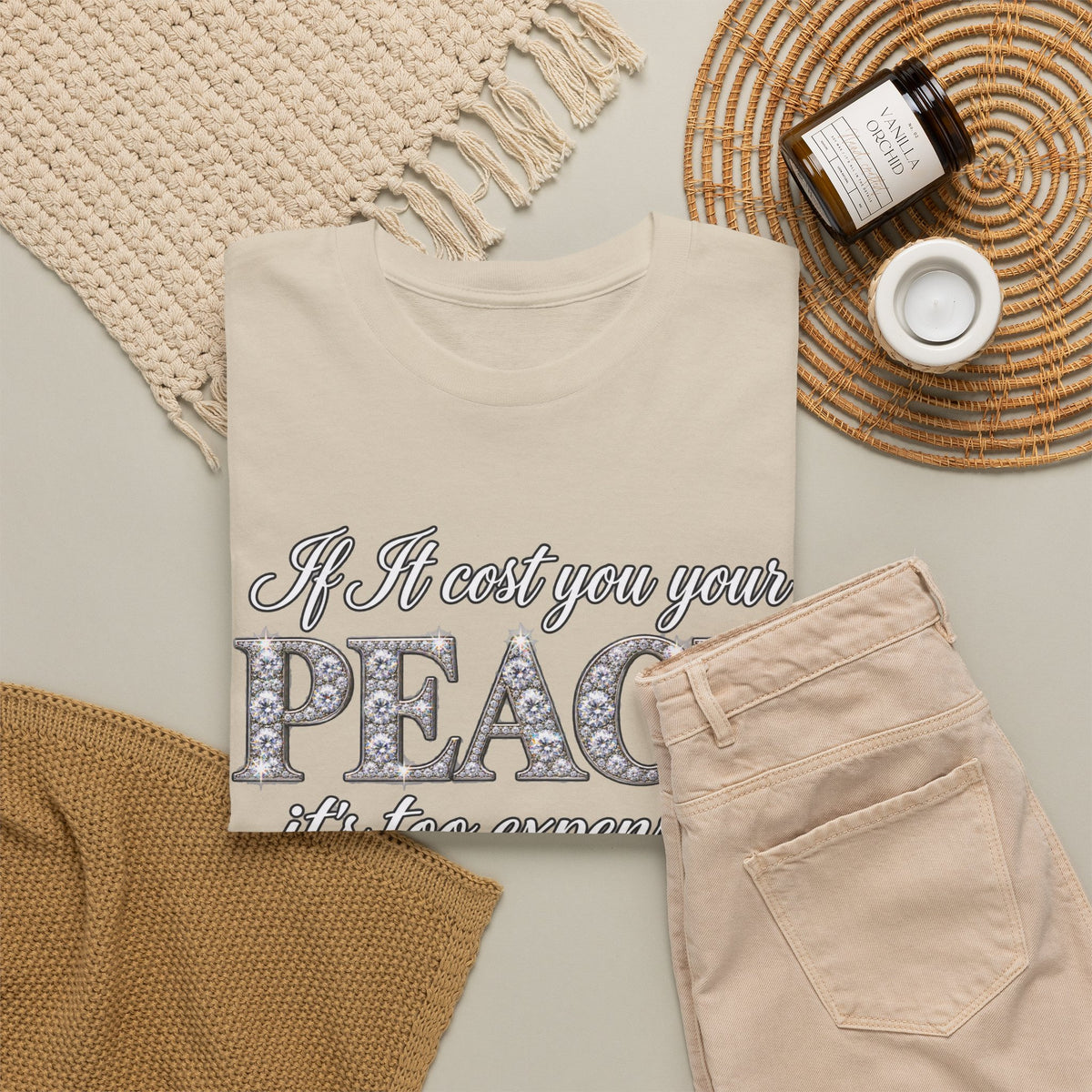 Peace Is Not Your Weakness Tee – "If it costs you your PEACE it's too expensive" Inspirational Graphic T-Shirt