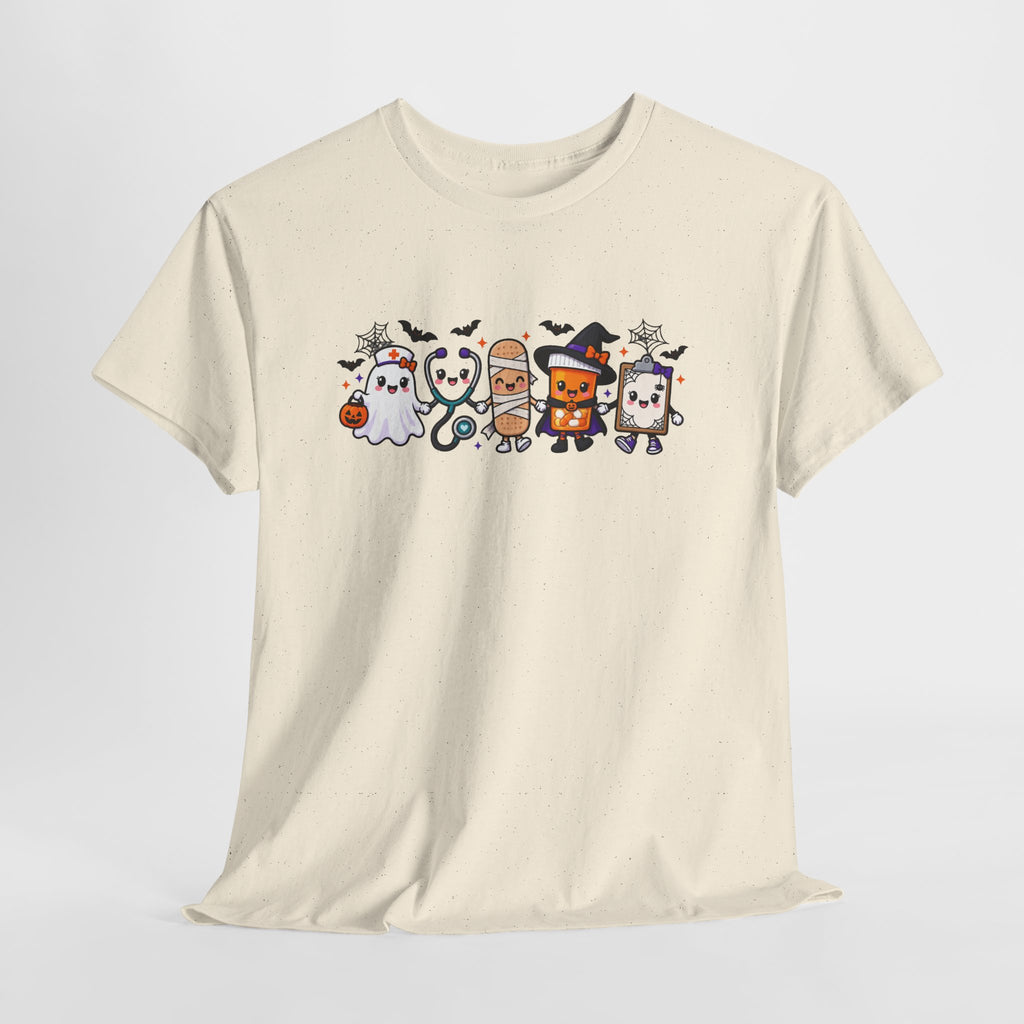 Halloween Candy Characters Tee — Cute Trick-or-Treat Ghosts & Candy Corn Shirt