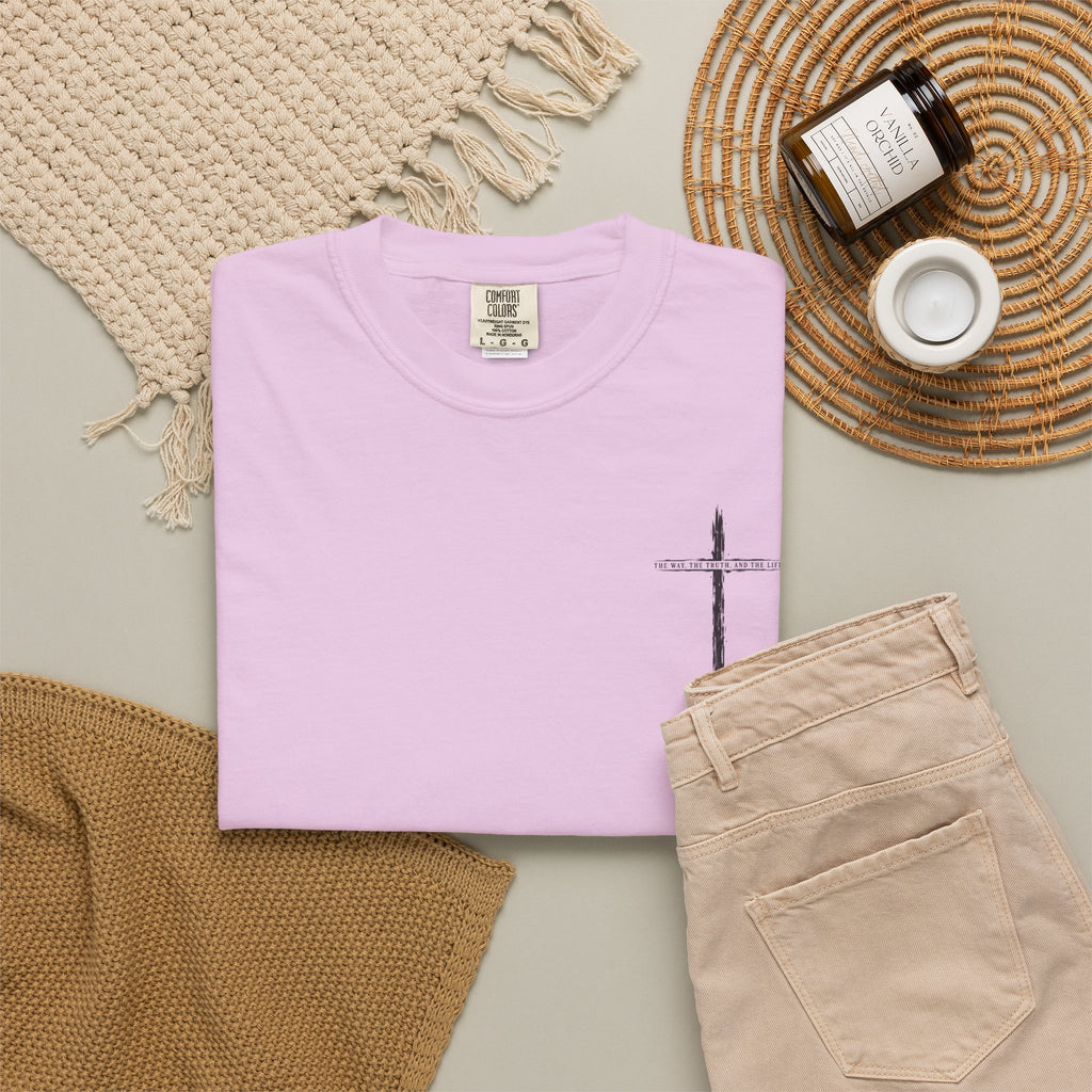 Christian Cross T-Shirt — 'The Way, The Truth, The Life' Religious Tee