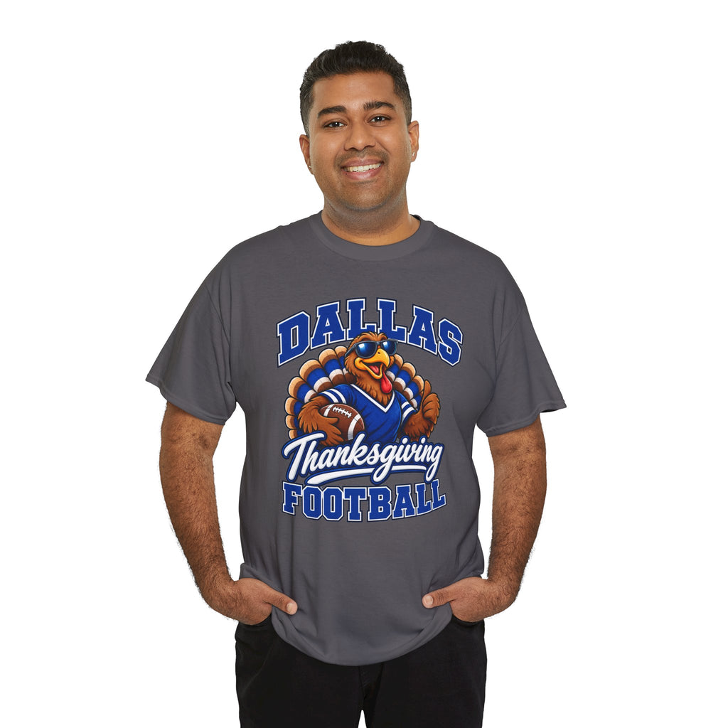 Dallas Thanksgiving Football T-Shirt — Turkey Mascot Game Day Tee