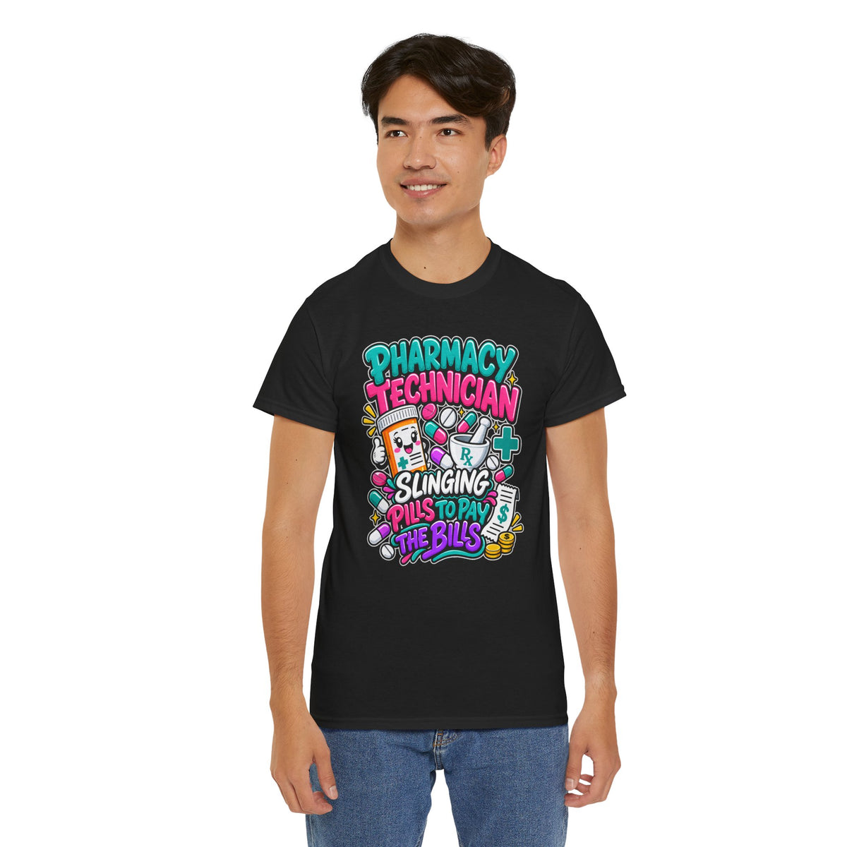 Pharmacy Technician T‑Shirt — "Slinging Pills to Pay the Bills" Graphic Tee