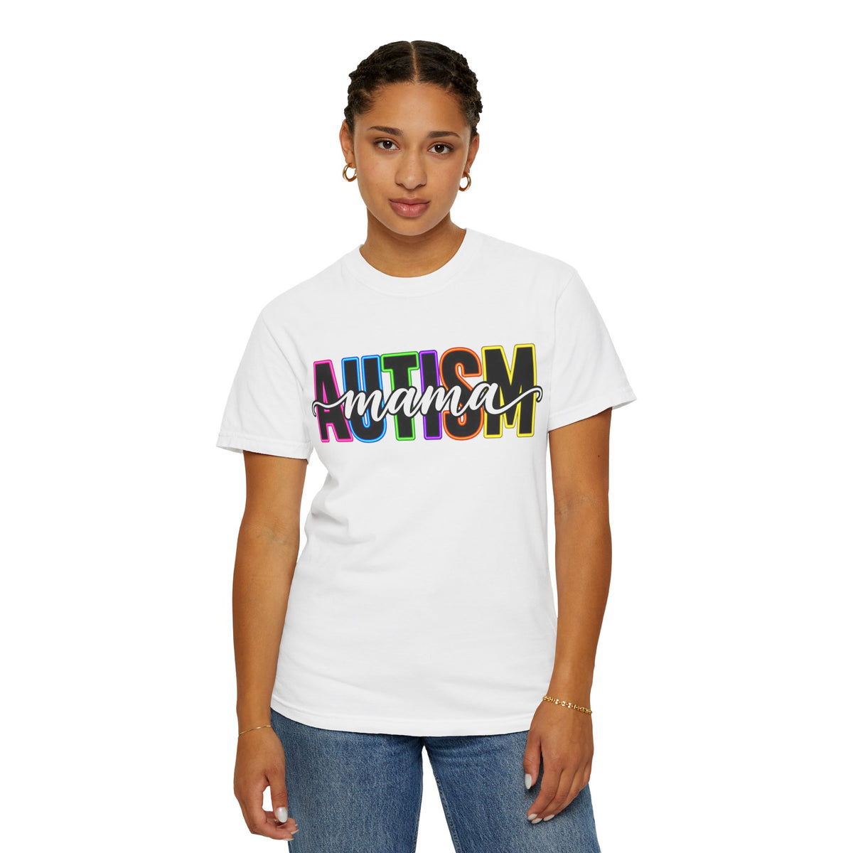 Autism Mama T-Shirt — Colorful Pride Support Tee for Moms