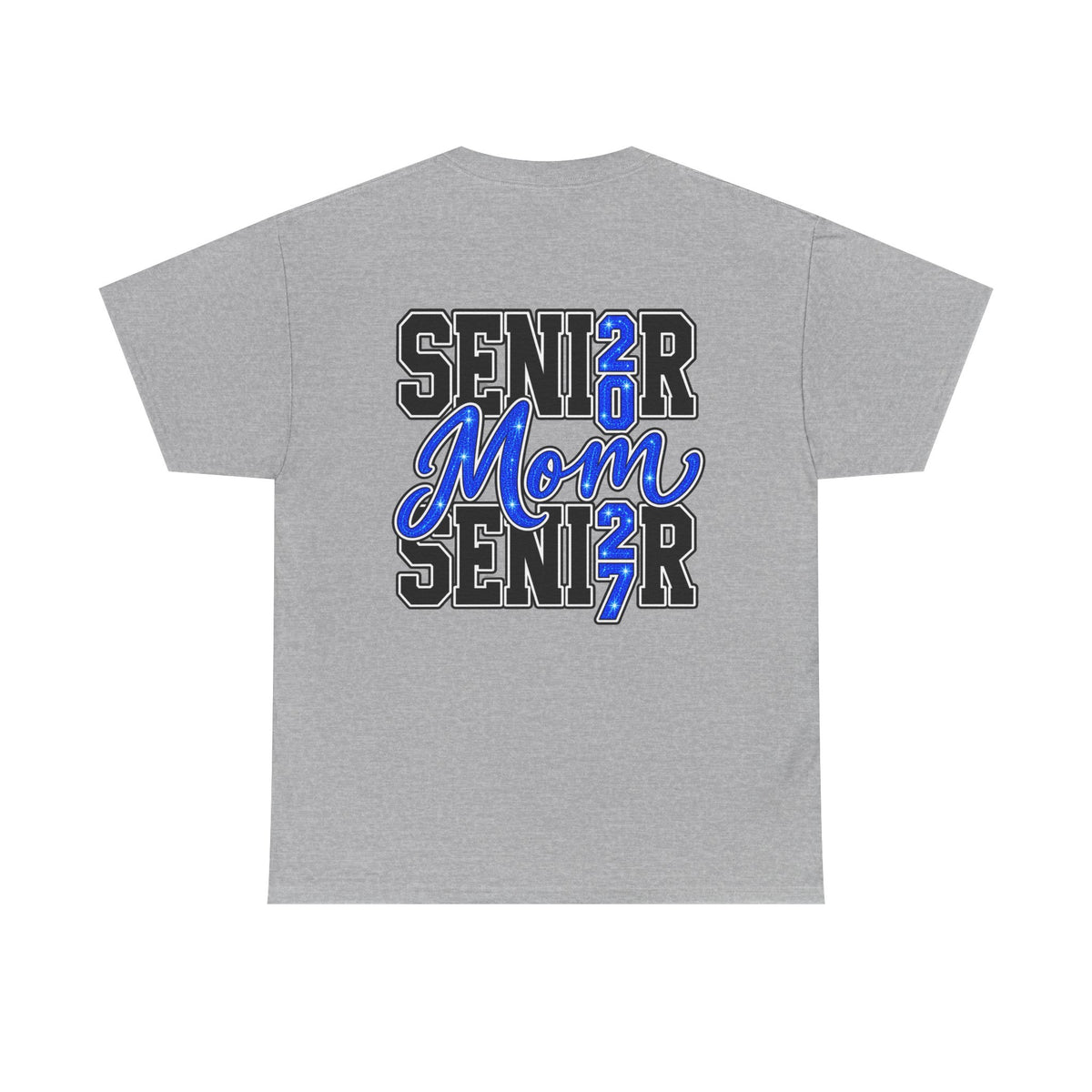 Senior Mom 2027 T-Shirt — Back Print Proud Senior Parent Tee