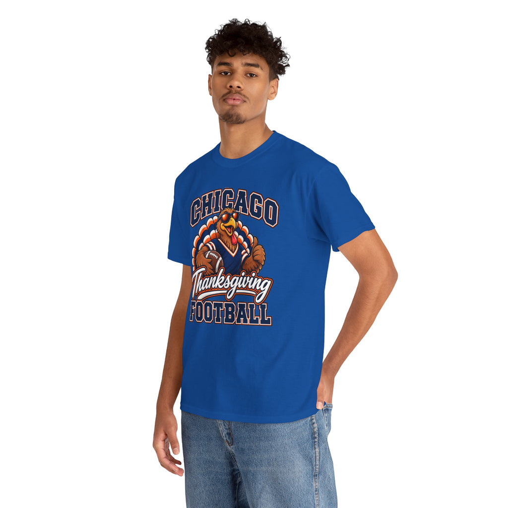 Chicago Thanksgiving Football T-Shirt — Turkey Mascot Game Day Tee