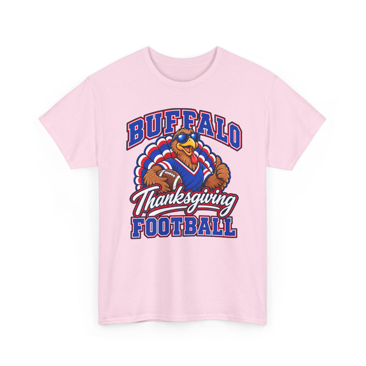 Buffalo Thanksgiving Football T-Shirt — Turkey Mascot Game Day Tee