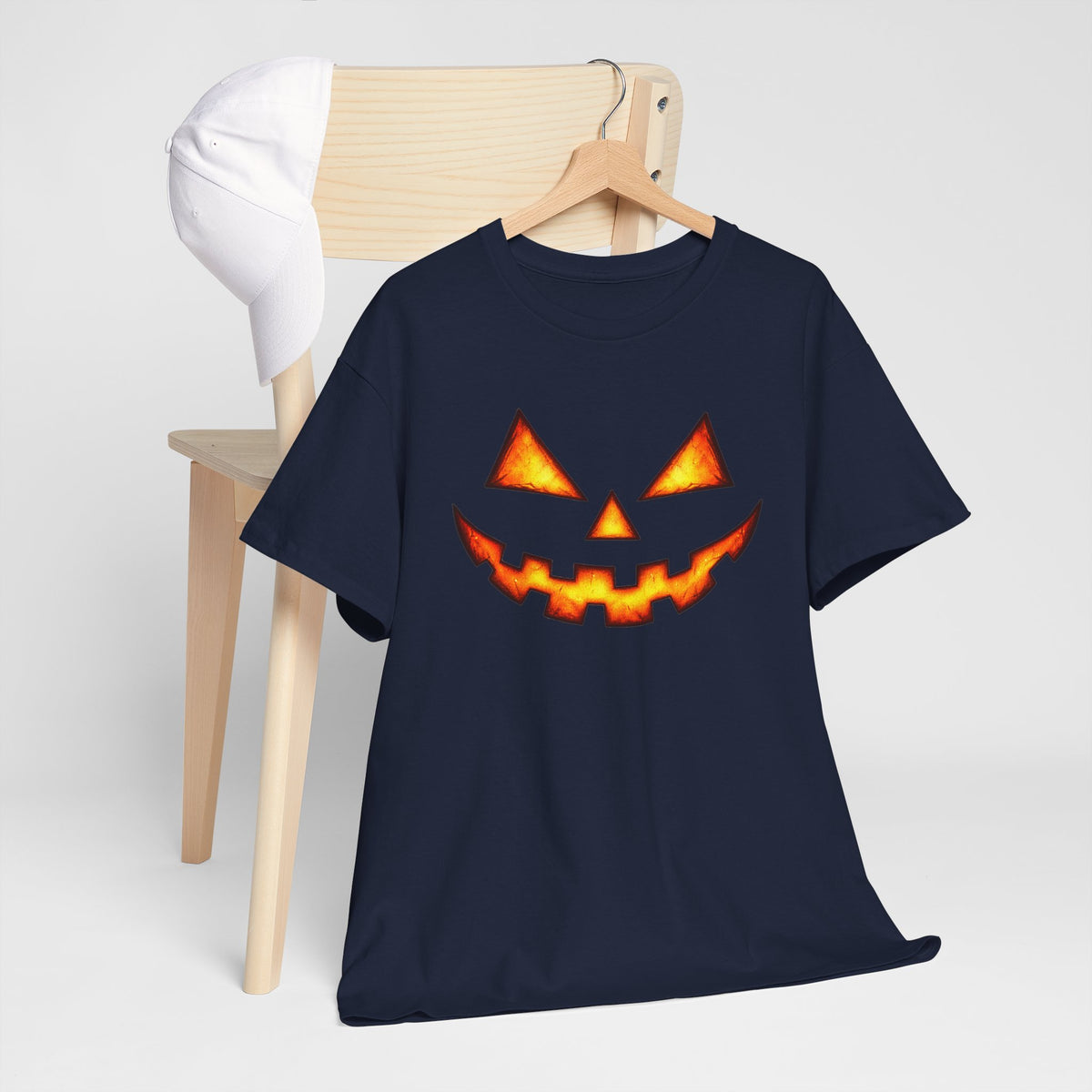 Jack-O'-Lantern Pumpkin Scary Face T-Shirt — Halloween Horror Costume Tee