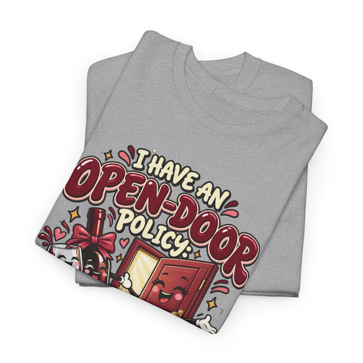 Open-Door Policy Wine Lover T-Shirt