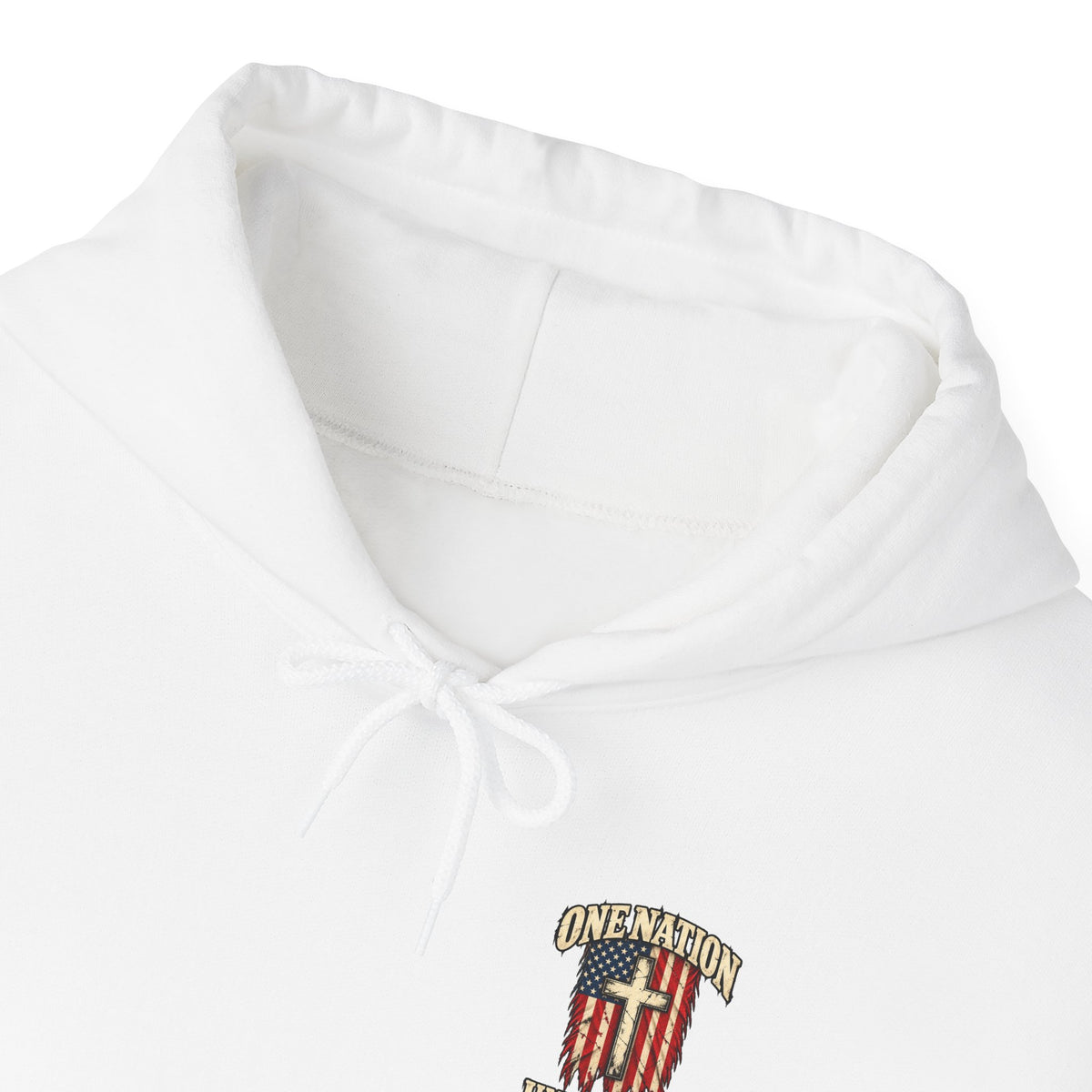 One Nation Under God Patriotic Cross Hoodie
