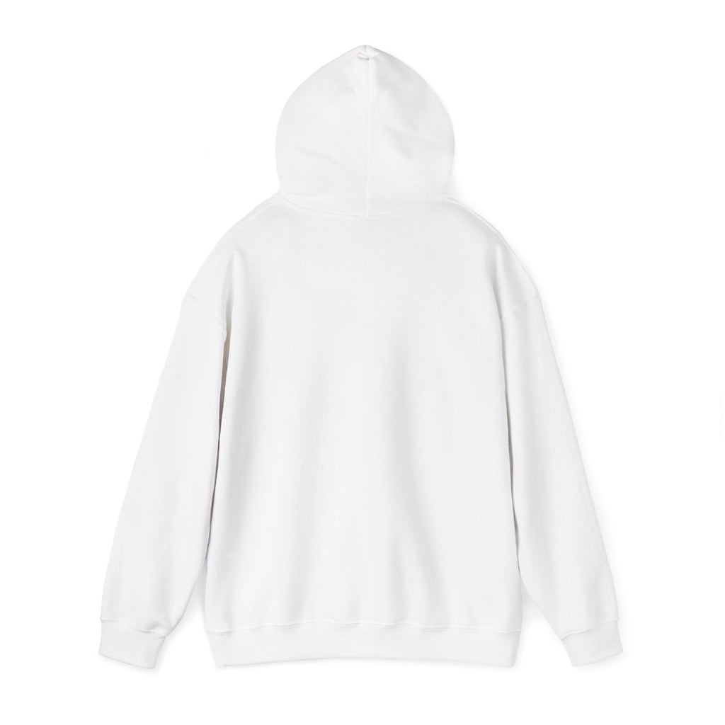 White Hoodie with Colorful 'Stand Tall' Floral Bear Chest Logo - Cozy Casual Pullover