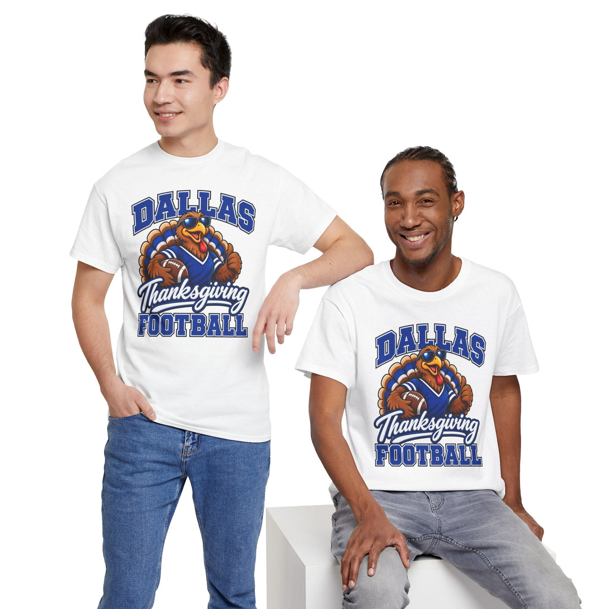 Dallas Thanksgiving Football T-Shirt — Turkey Mascot Game Day Tee