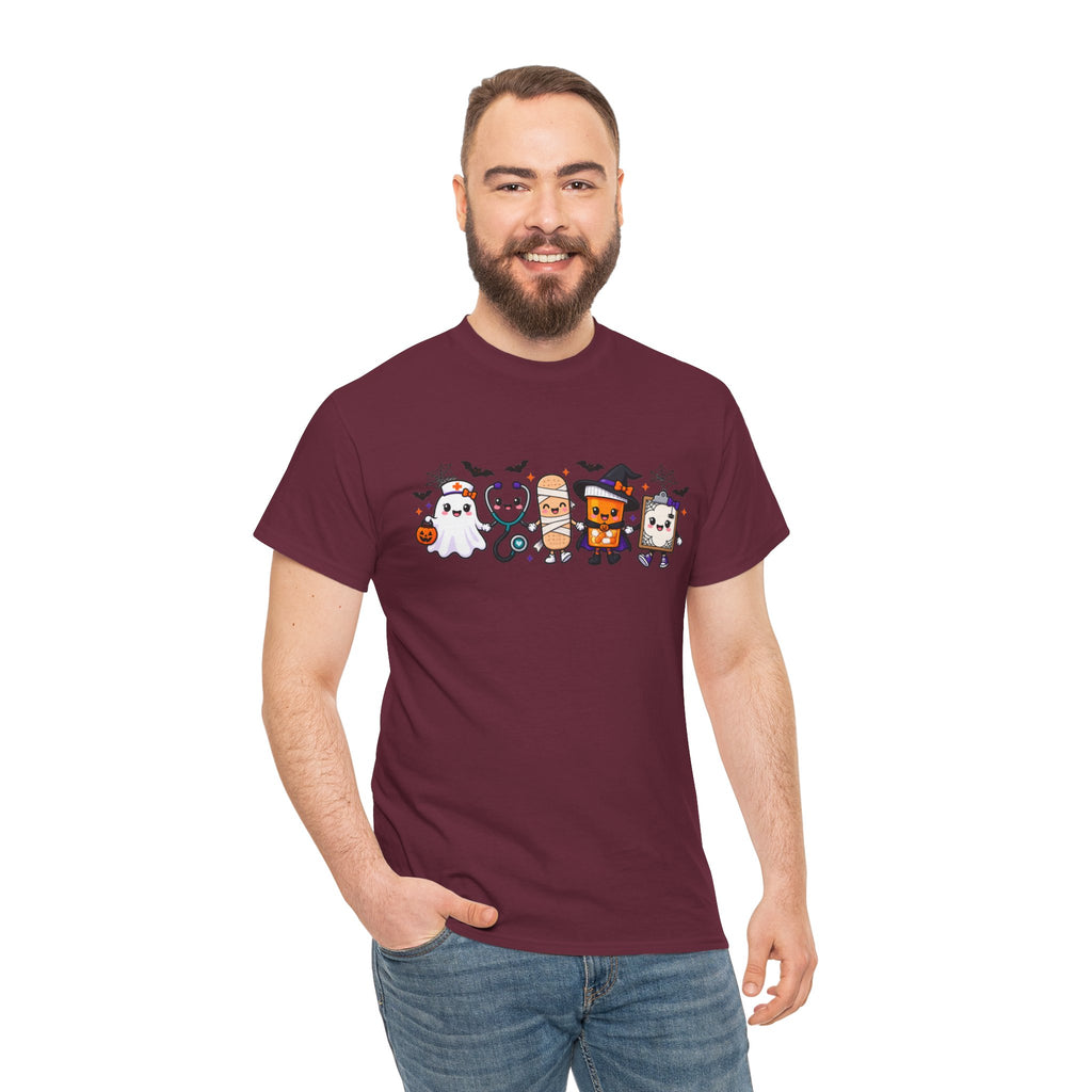 Halloween Candy Characters Tee — Cute Trick-or-Treat Ghosts & Candy Corn Shirt