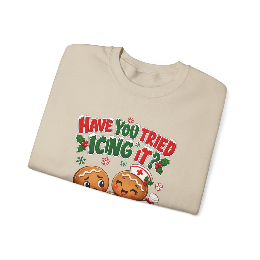 Have You Tried Icing It? Gingerbread Couple Christmas Sweatshirt