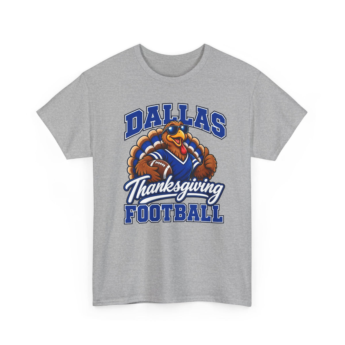 Dallas Thanksgiving Football T-Shirt — Turkey Mascot Game Day Tee