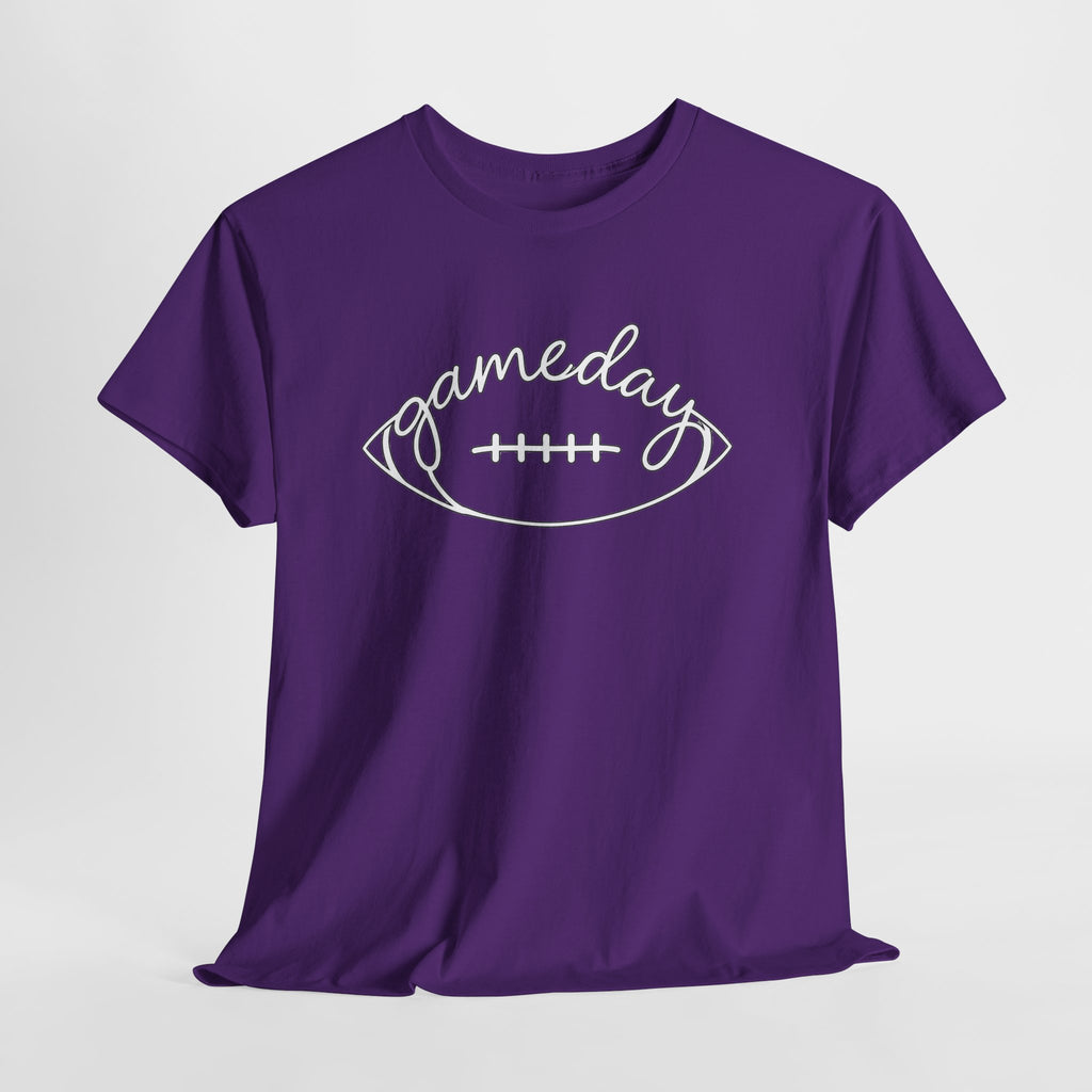 Gameday Football Tee — 'gameday' Script Football Graphic T-Shirt