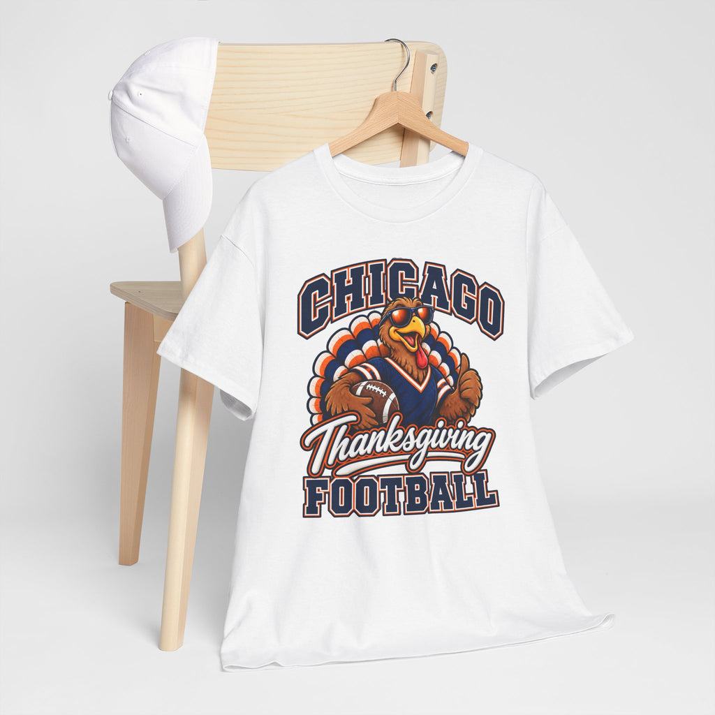 Chicago Thanksgiving Football T-Shirt — Turkey Mascot Game Day Tee