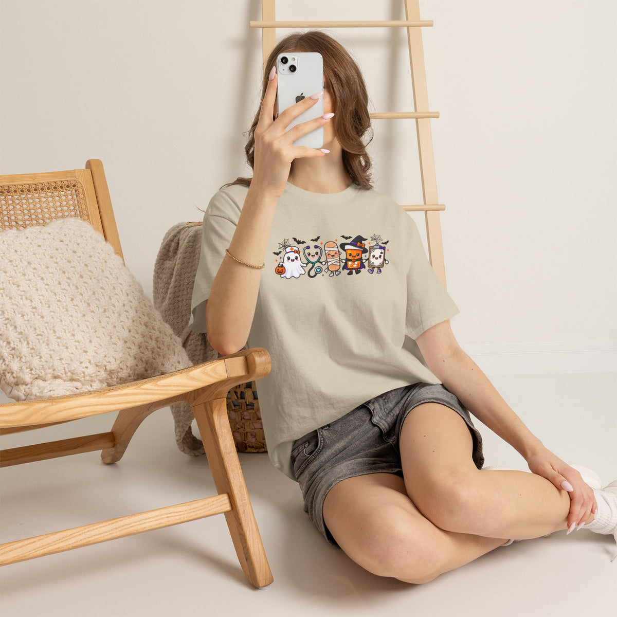 Halloween Candy Characters Tee — Cute Trick-or-Treat Ghosts & Candy Corn Shirt