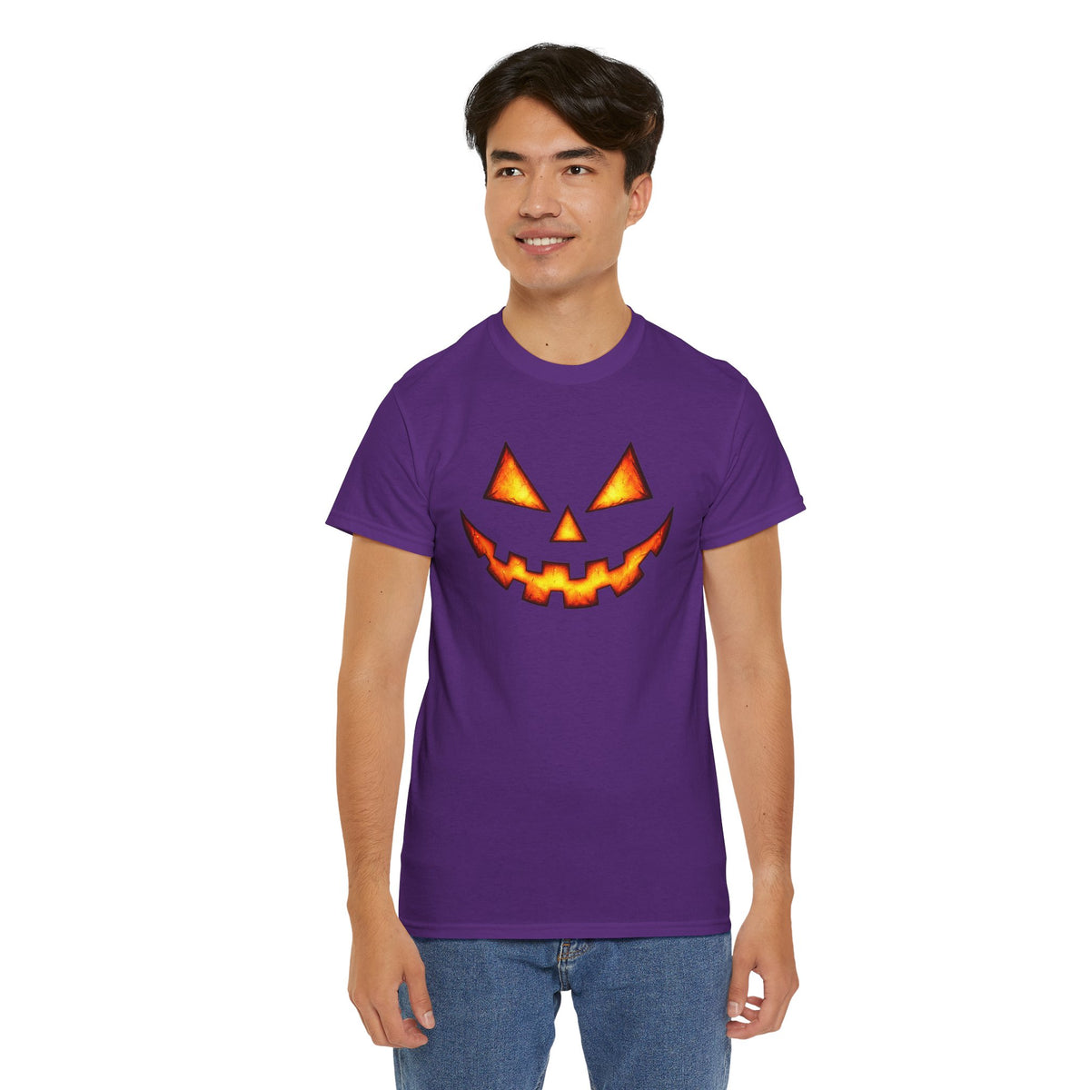 Jack-O'-Lantern Pumpkin Scary Face T-Shirt — Halloween Horror Costume Tee