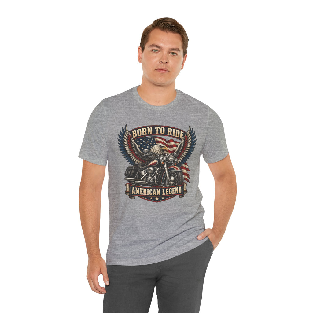 Born to Ride Eagle Motorcycle Tee — American Legend Patriotic T-Shirt