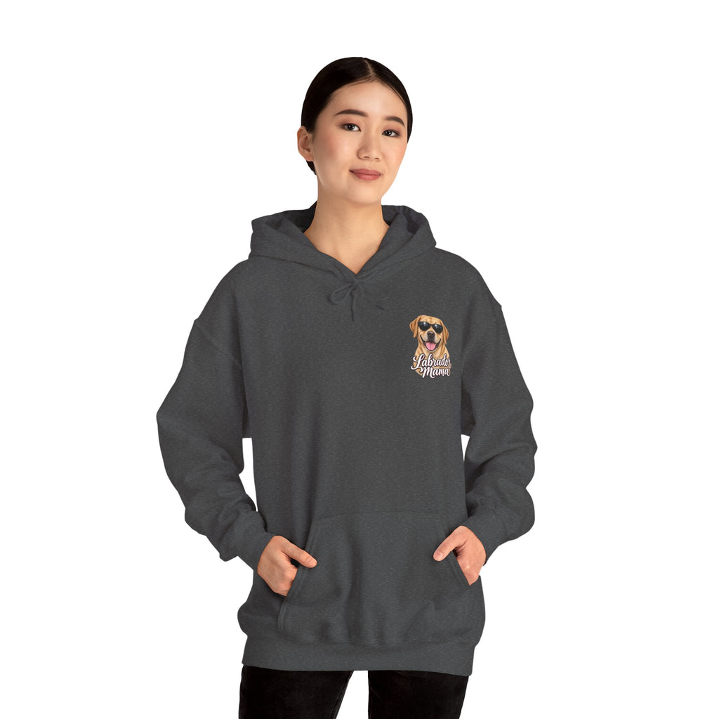 Labrador Mama Hoodie — Dog Mom Sweatshirt with Cute Sunglasses Lab Design