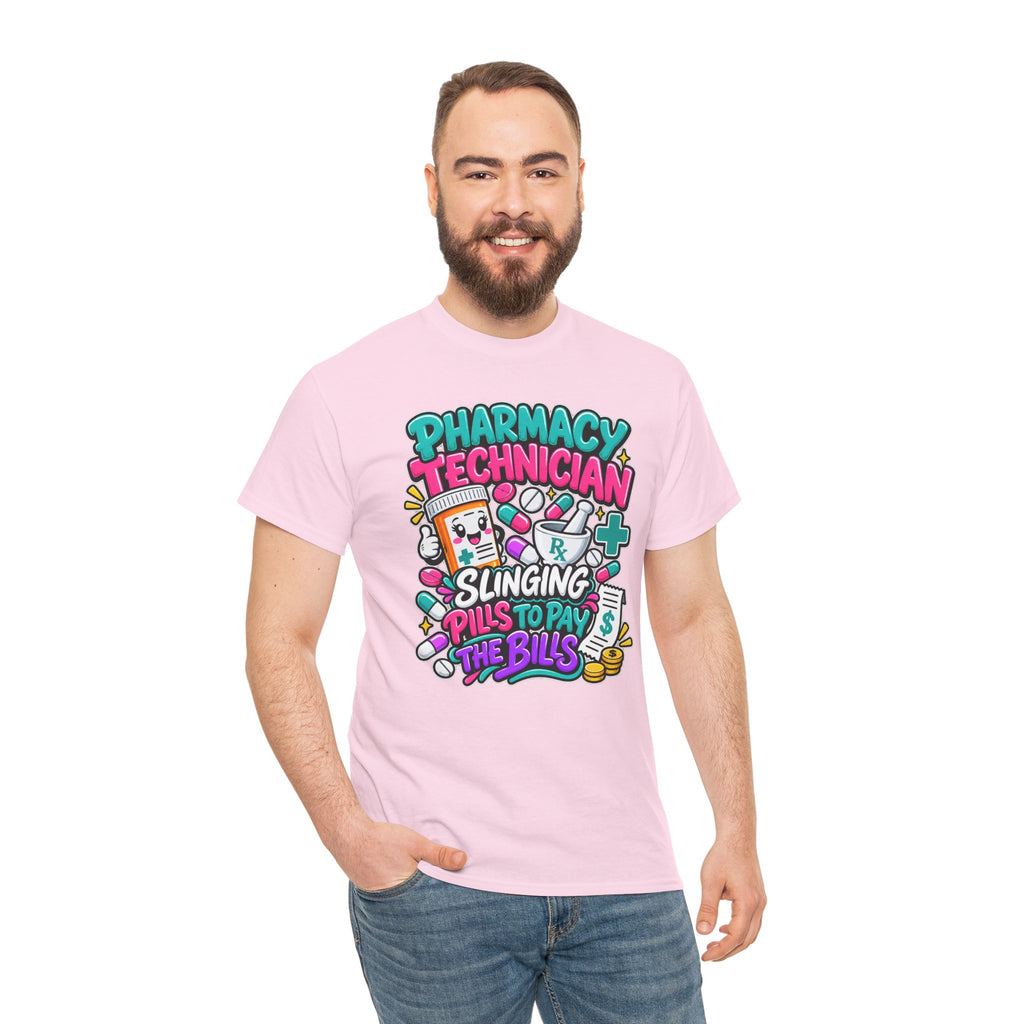 Pharmacy Technician T‑Shirt — "Slinging Pills to Pay the Bills" Graphic Tee