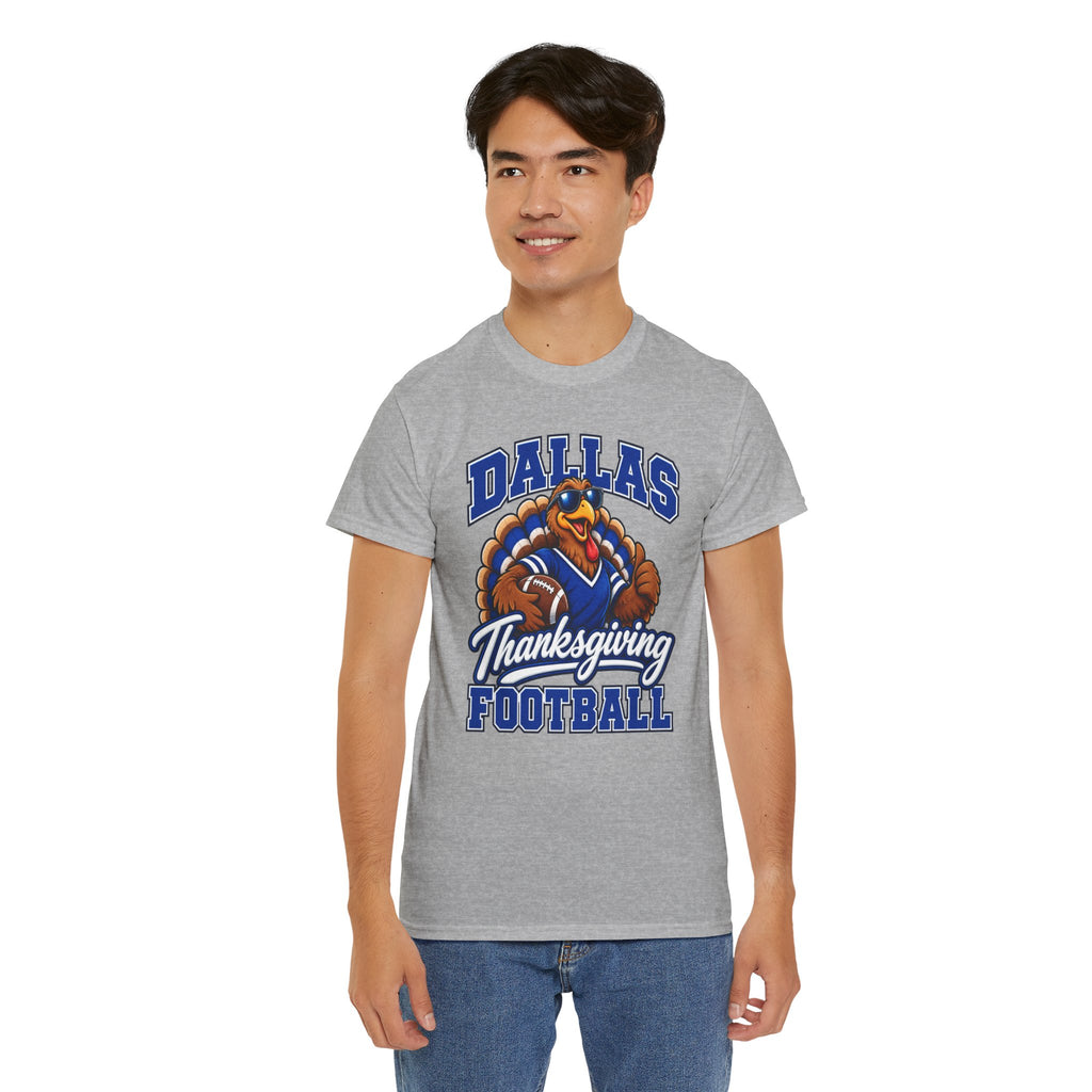 Dallas Thanksgiving Football T-Shirt — Turkey Mascot Game Day Tee