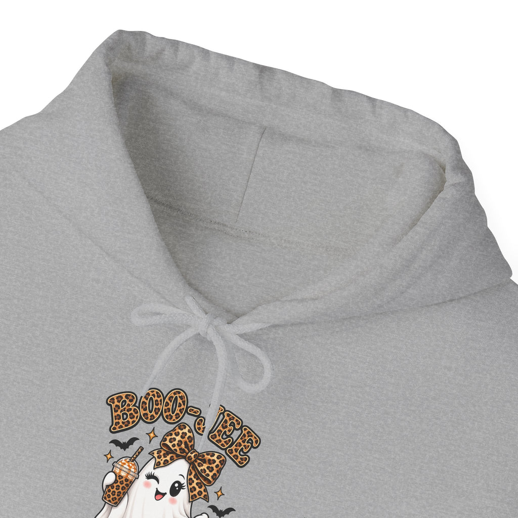 Leopard Bow Ghost Hoodie — Cute Halloween Pumpkin Sweatshirt