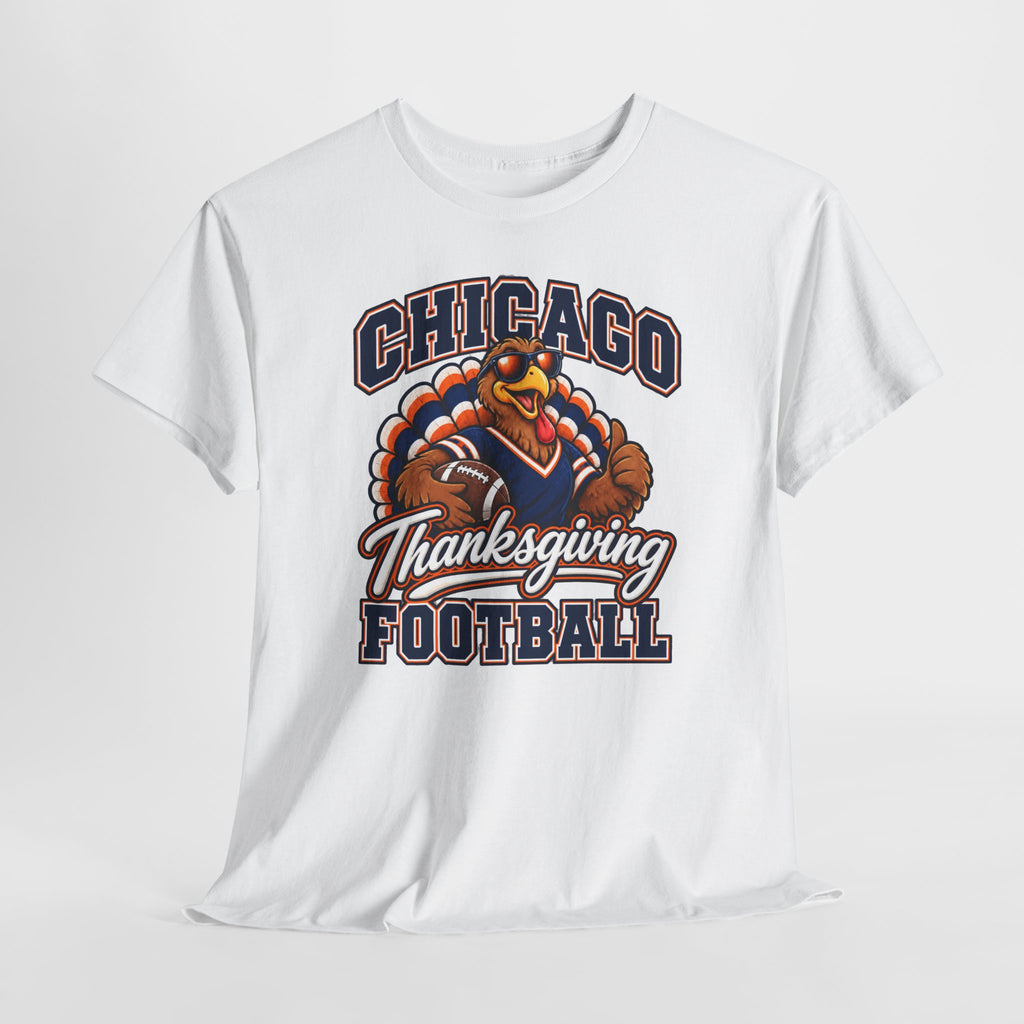 Chicago Thanksgiving Football T-Shirt — Turkey Mascot Game Day Tee
