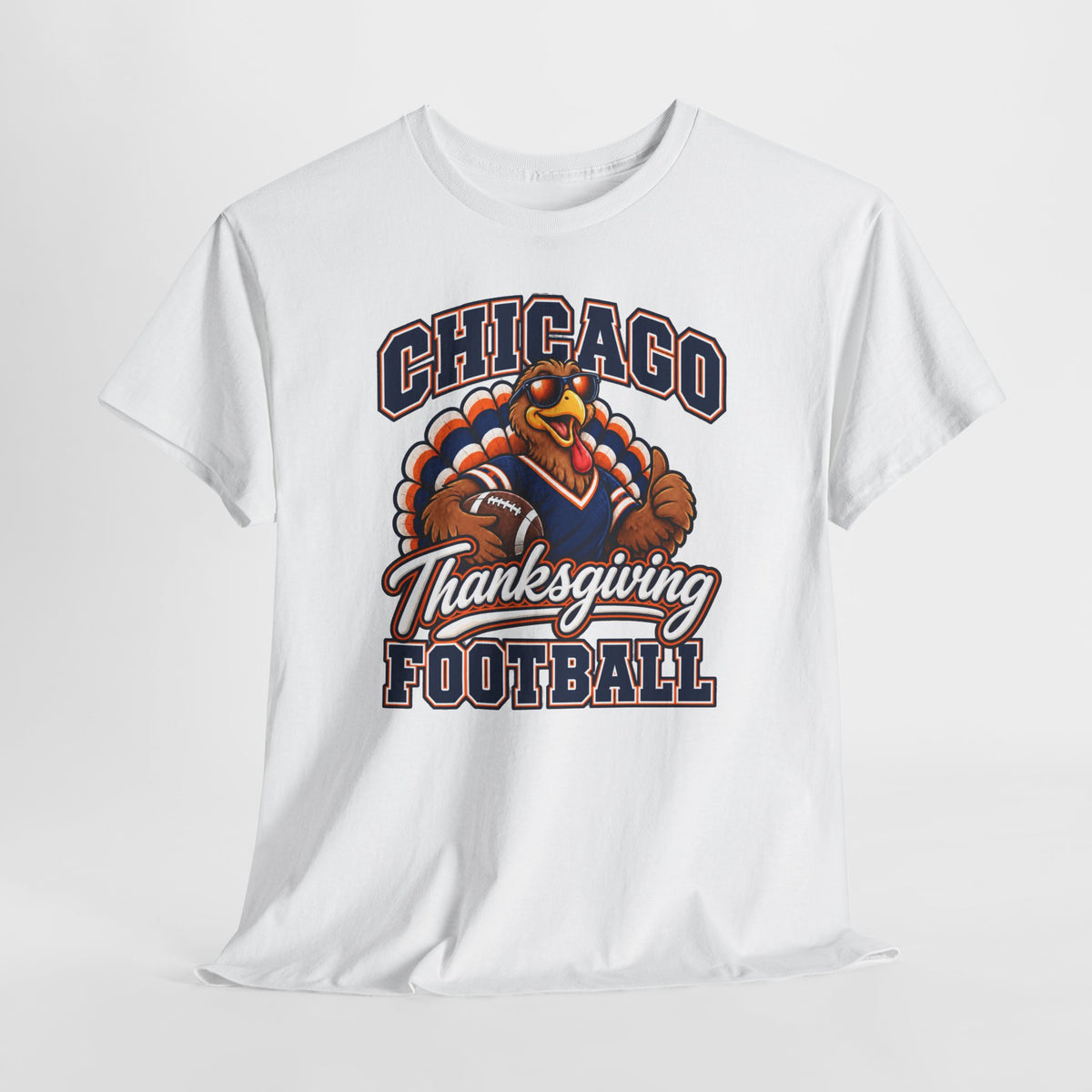 Chicago Thanksgiving Football T-Shirt — Turkey Mascot Game Day Tee