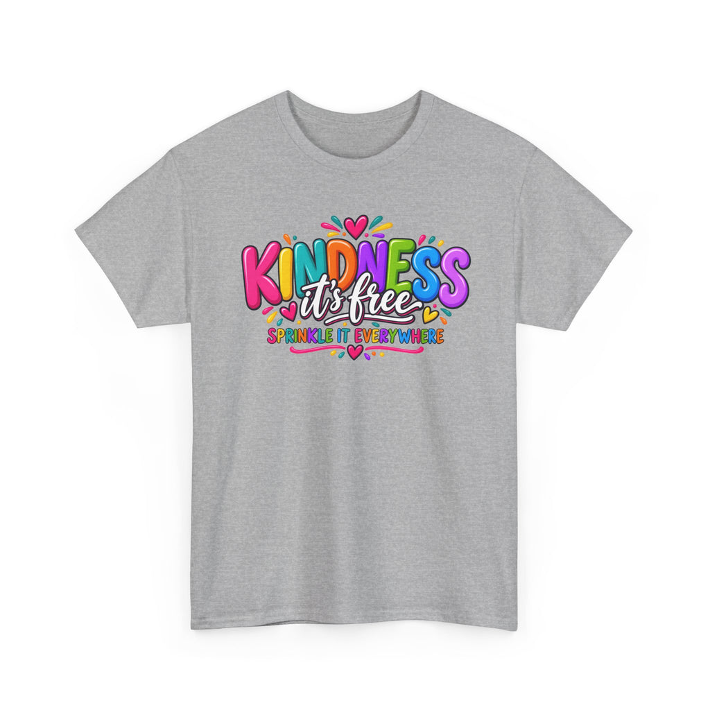 Kindness Is Free Rainbow Tee — Cute Positive Message T-Shirt
