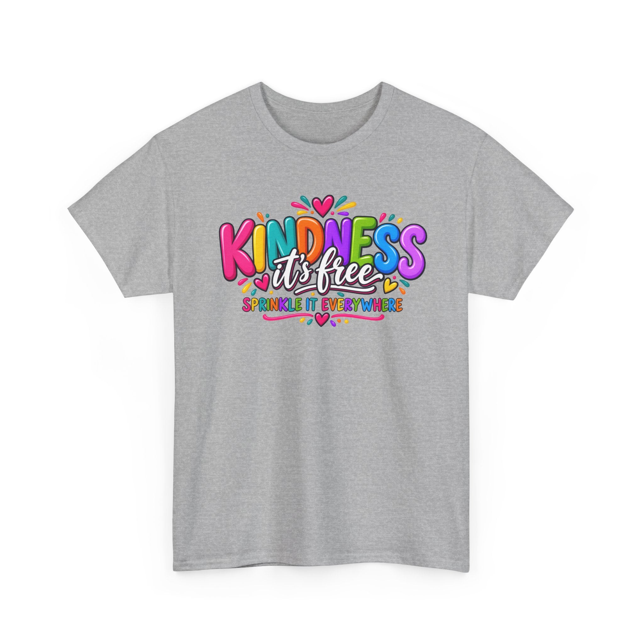 Kindness Is Free Rainbow Tee — Cute Positive Message T-Shirt