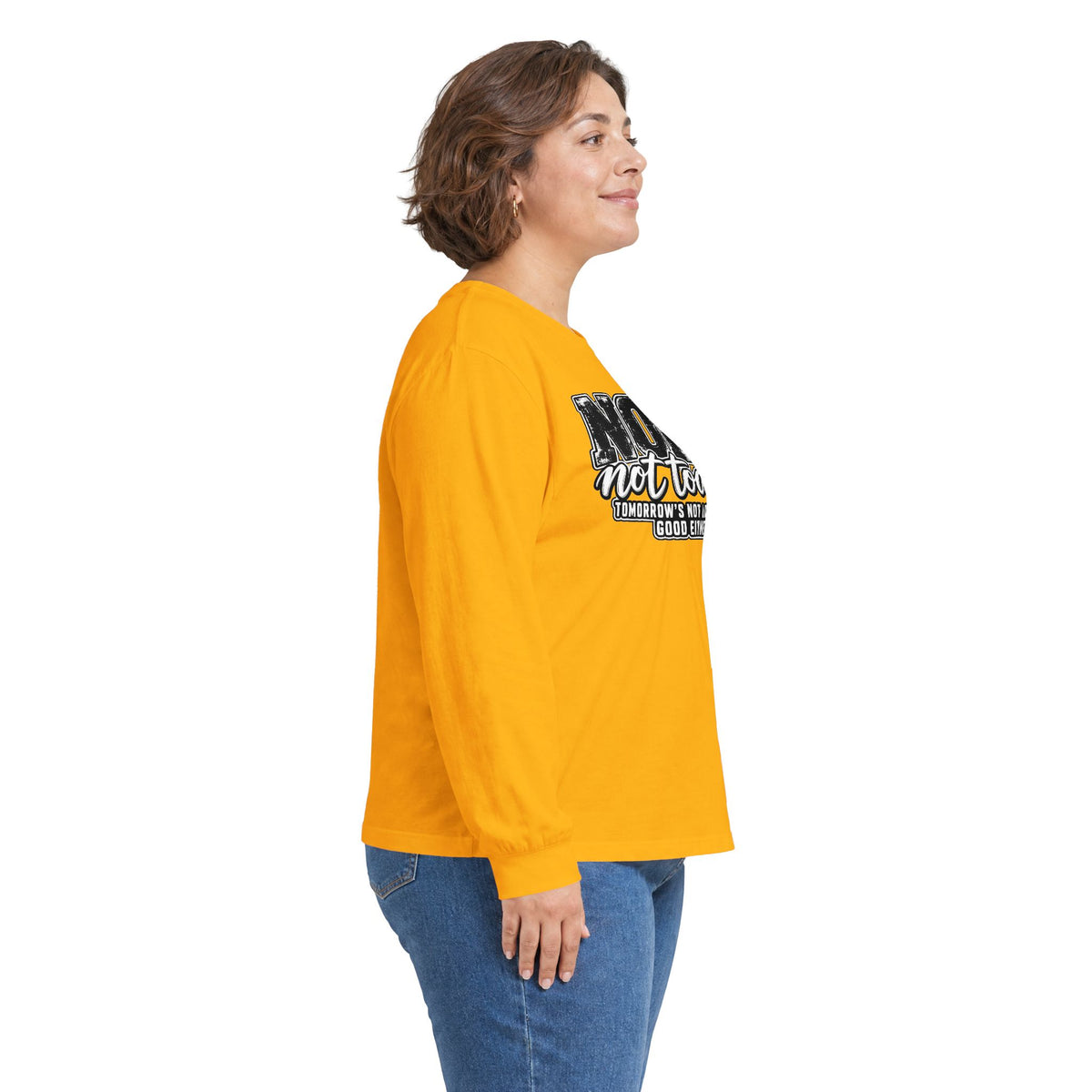 Nope Not Today Long Sleeve Tee — Funny Sarcastic Graphic Shirt