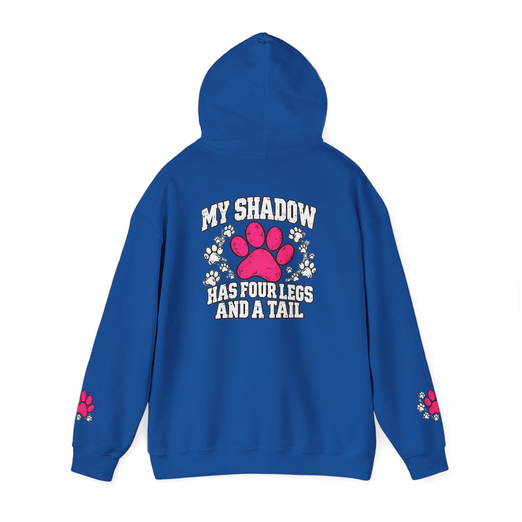 My Shadow Has Four Legs and a Tail Paw Print Hoodie
